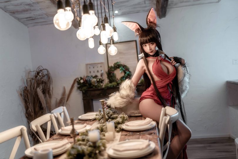 蠢沫沫cos图包 | 蠢沫沫_碧蓝航线·赤城礼服cos [40P-550MB]