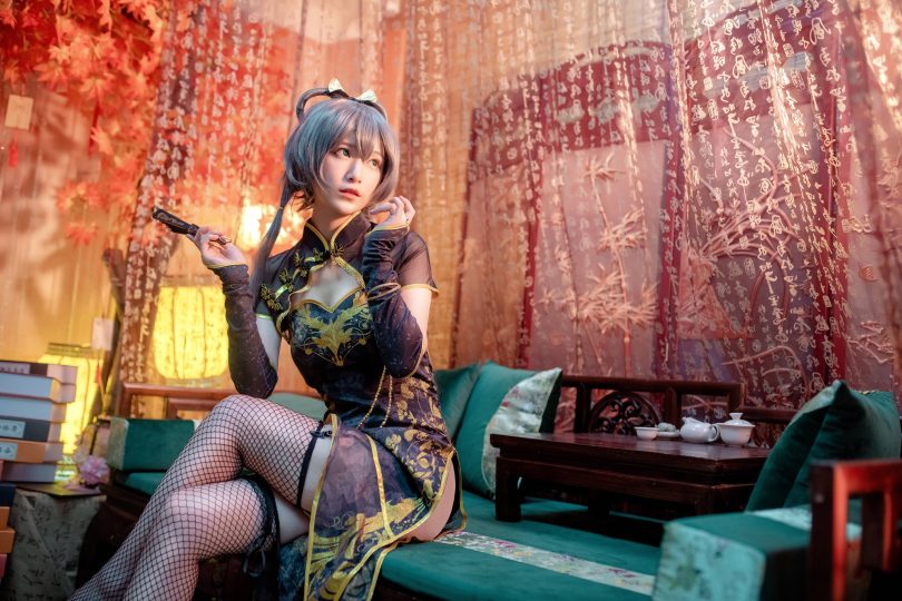 铁板烧鬼舞w cosplay | 铁板烧鬼舞w_洛天依旗袍cos [14P-208MB]