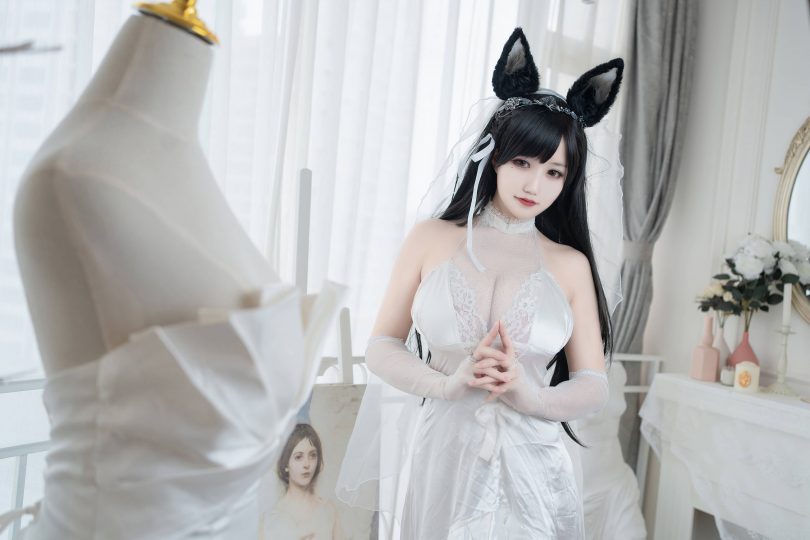 小仓千代w cos爱宕 | 小仓千代w_碧蓝航线·爱宕婚纱cos作品 [20P-126MB]