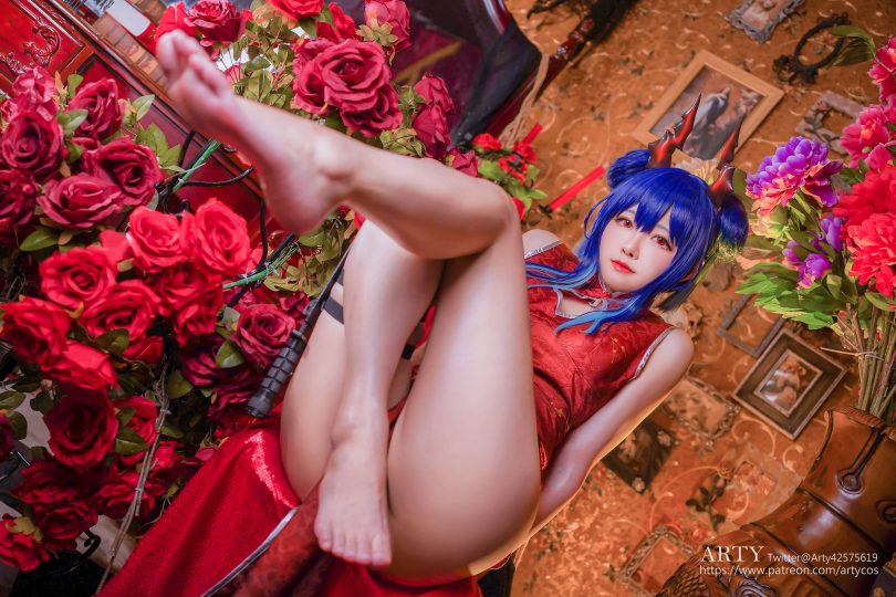 Arty亚缇cos陈 | Arty亚缇_明日方舟·陈 岁红霞旗袍cos作品 [18P-324MB]
