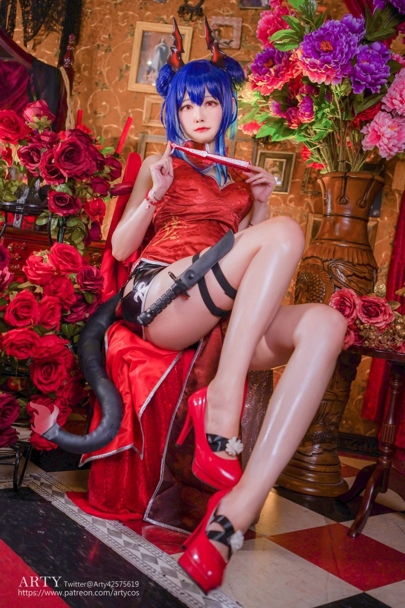 Arty亚缇cos陈 | Arty亚缇_明日方舟·陈 岁红霞旗袍cos作品 [18P-324MB]