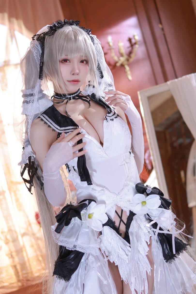 水淼aqua_可畏cosplay | 水淼aqua_碧蓝航线·可畏 婚纱cos作品 [45P-55MB]
