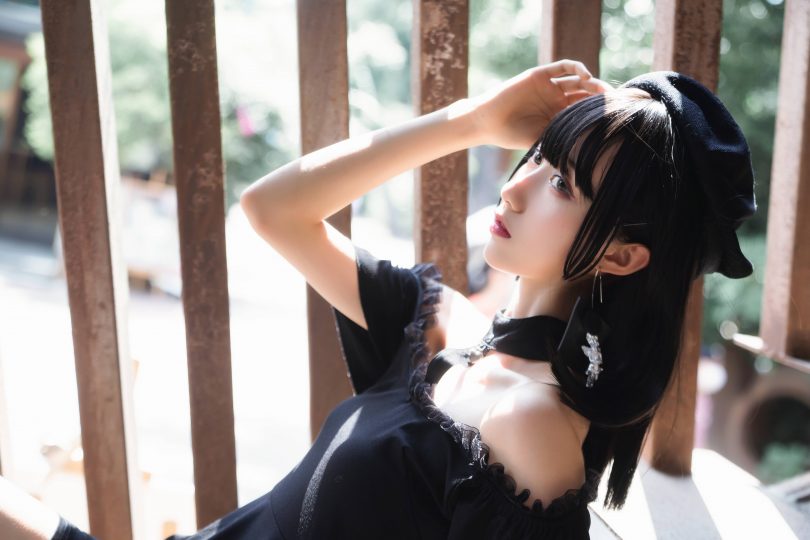 木棉棉OwO cosplay作品 | 木棉棉OwO_连体裙·黑色魅惑cos图包 [23P-441MB]