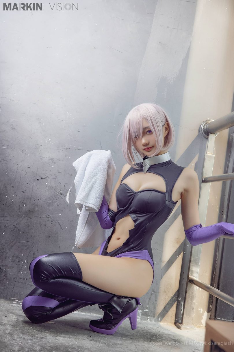 如月灰cos玛修 | 如月灰_Fate/Grand Order·玛修训练服cos作品 [8P-50MB]