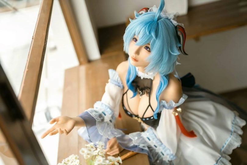 蠢沫沫cos甘雨 | 蠢沫沫_原神·甘雨女仆cos作品 [14P-166MB]