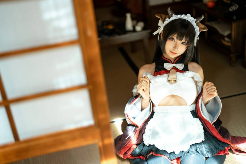 蠢沫沫cos牛牛女仆 | 蠢沫沫_女仆系列·牛牛女仆cos作品 [15P-154MB]