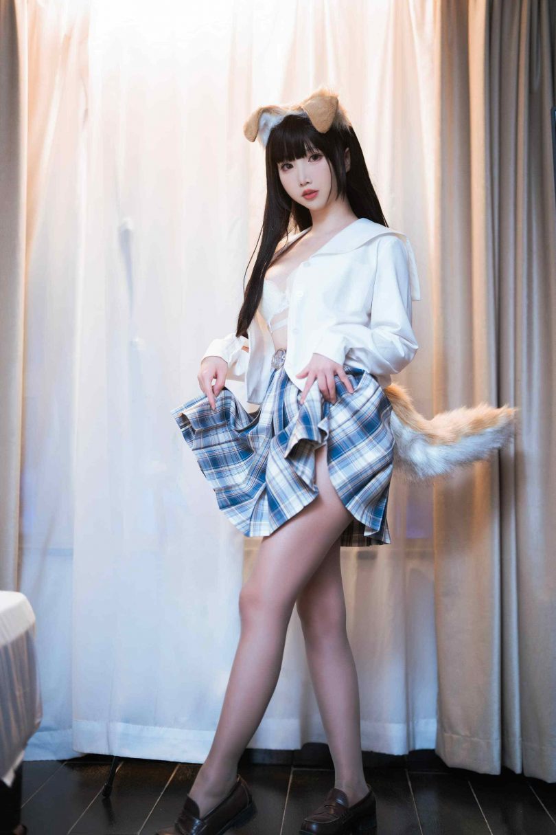 面饼仙儿cos狗妹 | 面饼仙儿_JK系列·狗妹cos作品 [24P-302MB]