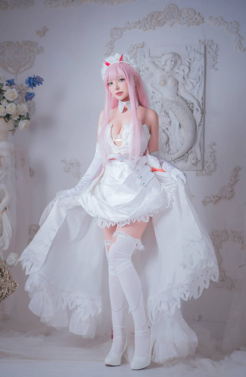 妍子坚不可摧cos零二 | 妍子坚不可摧_FRANXX·零二 花嫁cos [18P-80MB]