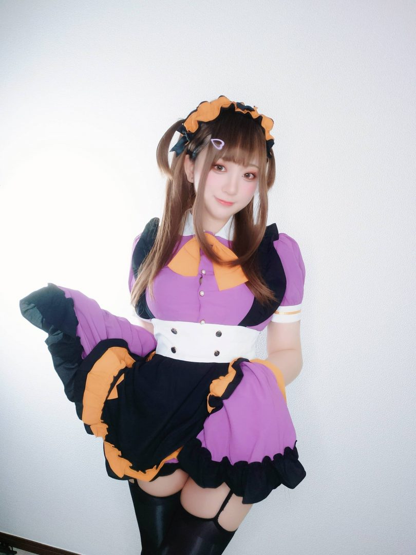 Yuki亭cos女仆 | Yuki亭_万圣节·女仆 黑色丝袜cos作品 [23P-69MB]