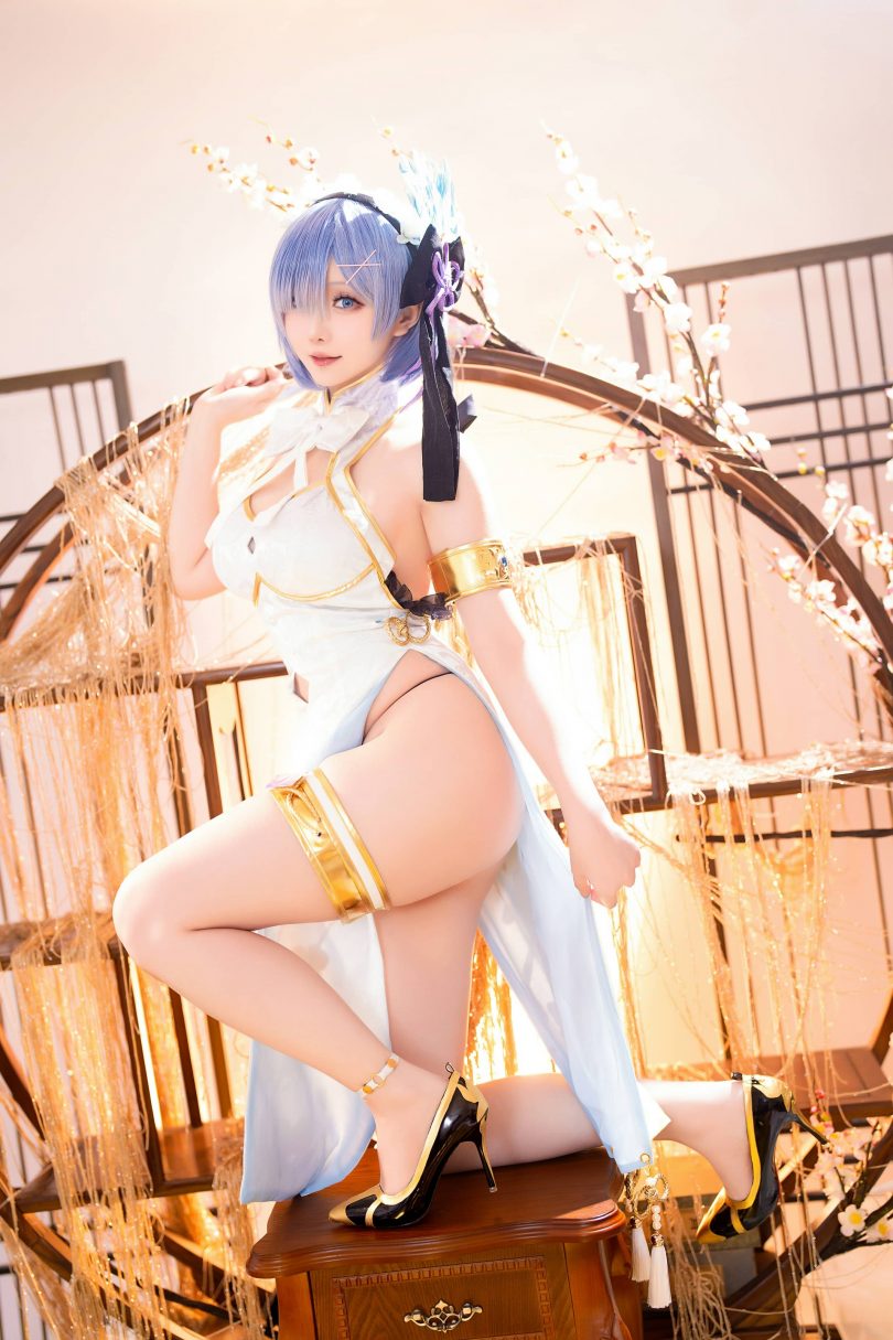 星之迟迟_Re: zero·蕾姆 旗袍cos作品 [76P-524MB] | 星之迟迟cos蕾姆