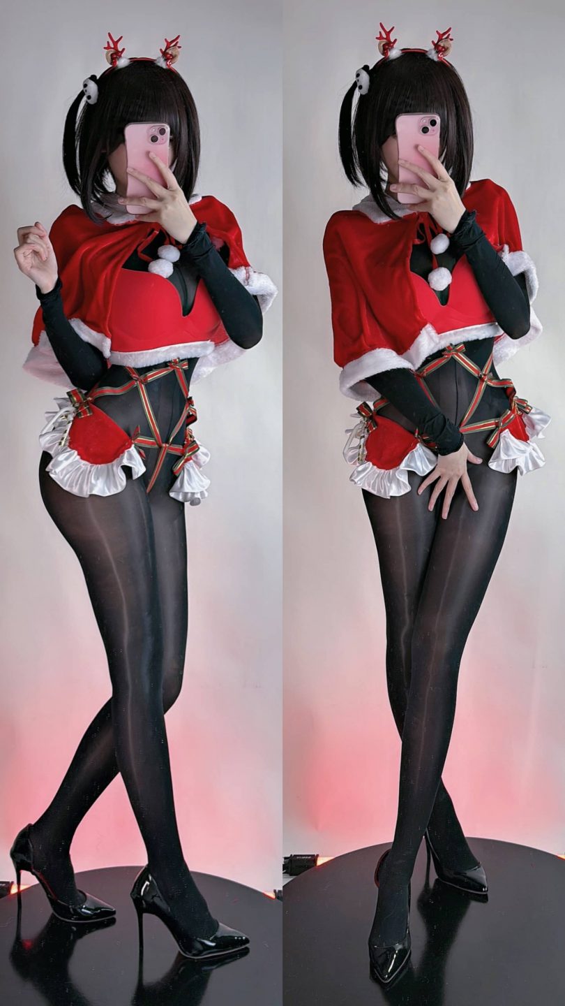 miko酱ww cos_圣诞特辑 | miko酱ww_圣诞·黑色丝袜cos作品 [9P-66MB]