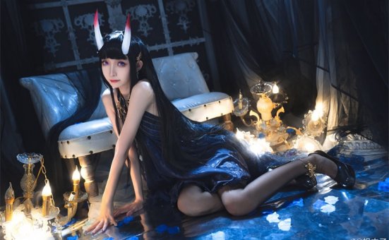 祖木子碧蓝航线能代,身穿晚礼服的高贵女王