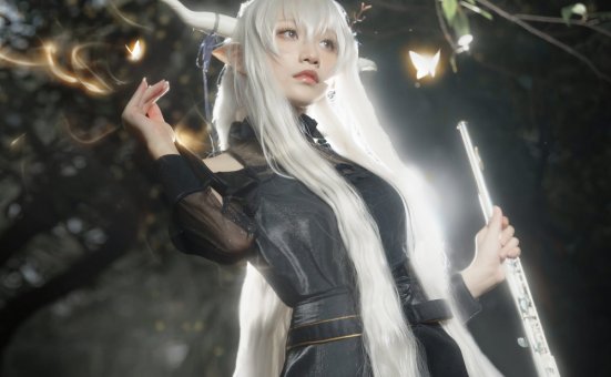 Cien恩恩小姐姐cosplay《明日方舟》闪灵，绝美可爱双重魅力！