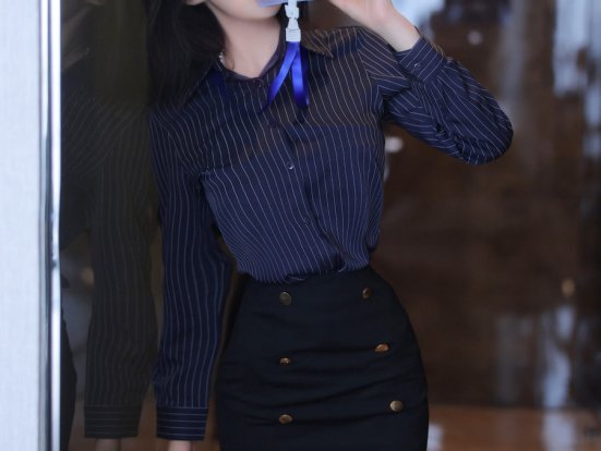 王心悦 珍珠情趣OL职业装 ,反差感很强