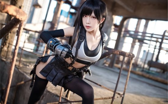 水淼aqua在《最终幻想 VII》cos蒂法 [水淼aqua COS作品]