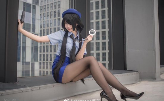 coser@Momoko葵葵在《约会大作战》化身“女警版”时崎狂三