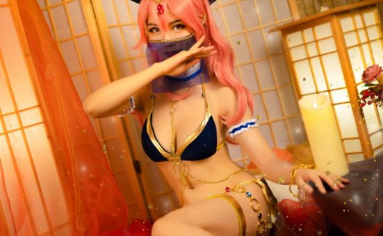 抖娘-利世cos玉藻前 | 抖娘-利世_FGO·玉藻前舞娘cos作品 [37P1V-189MB]