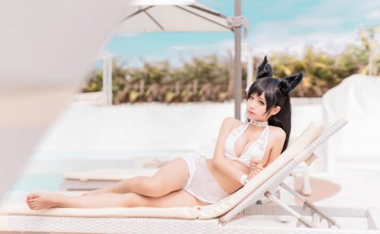 蠢沫沫cos爱宕犬 | 蠢沫沫_碧蓝航线·爱宕犬泳装cos作品 [16P-155MB]