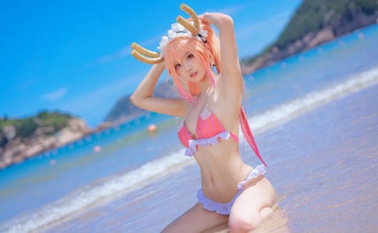 阿包也是兔娘_龙女仆cos | 阿包也是兔娘_舰长图·龙女仆泳装cos作品 [49P-553MB]