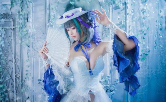 ElyEE子 cos柴郡 | ElyEE子_Cheshire Dress·柴郡婚纱cos作品 [25P1V-104MB]