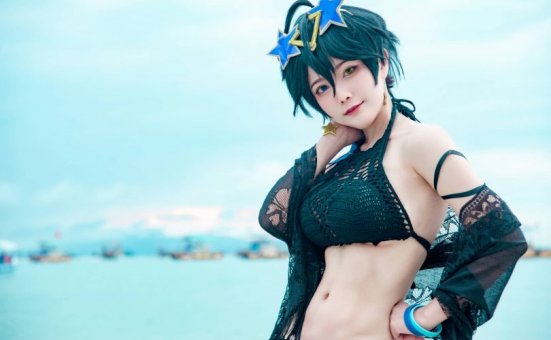 巴鲁巴鲁BaRu cos佐治亚 | 巴鲁巴鲁BaRu_碧蓝航线·佐治亚泳装cos [10P-120MB]