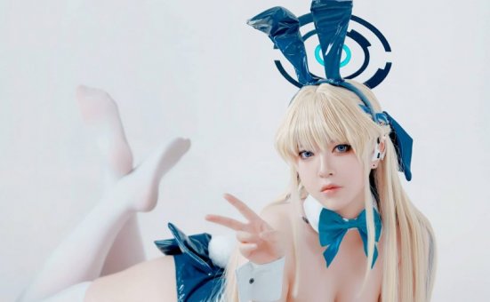 半半子cos飞鸟马时 | 半半子_蔚蓝档案·飞鸟马时Bunny cos [62P3V-266MB]